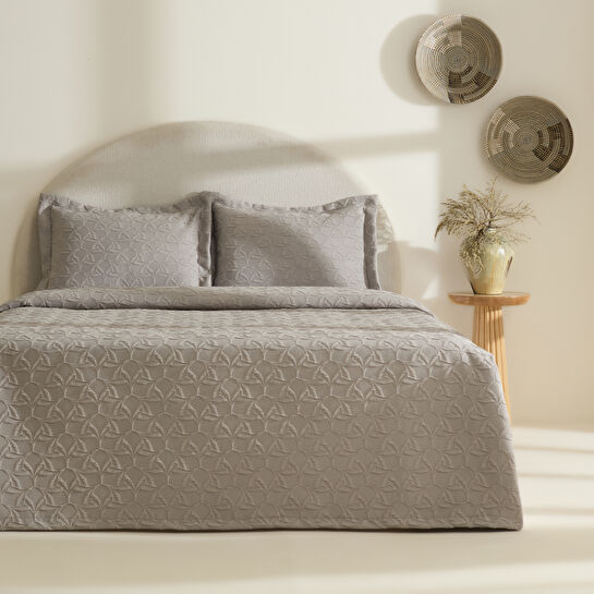 Karaca Home Hempton Çift Kişilik Yatak Örtüsü Gri