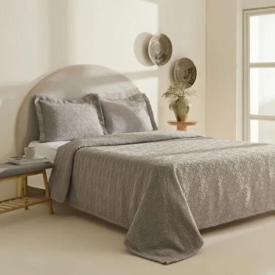 Karaca Home Hempton Çift Kişilik Yatak Örtüsü Gri