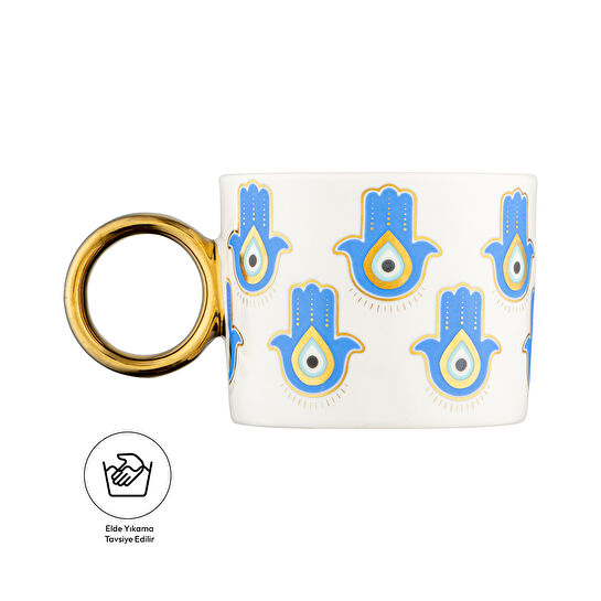 Emsan Mavi Boncuk Kupa 370 ml