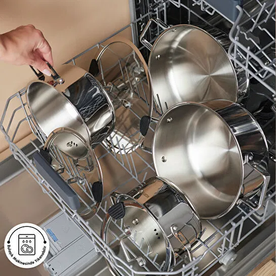 Karaca Montreal İndüksiyon Tabanlı 8 Parça Çelik Tencere Seti