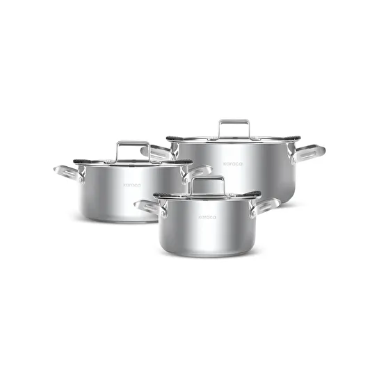 Karaca Montreal İndüksiyon Tabanlı 6 Parça Çelik Midi Set