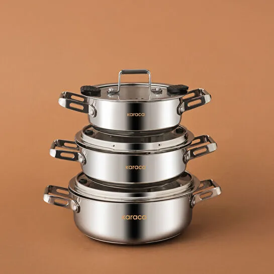 Karaca Montreal İndüksiyon Tabanlı 6 Parça Çelik Sahan Set