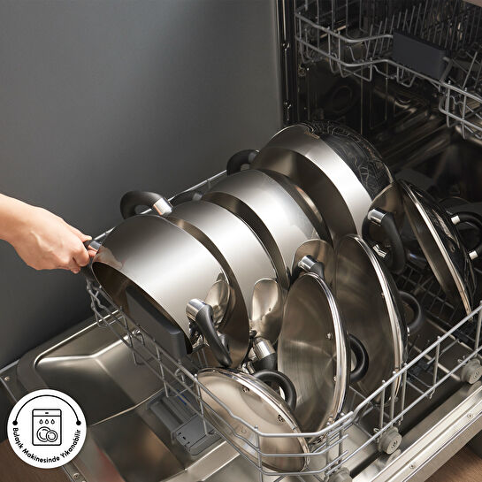 Karaca Fuji 316+ İndüksiyon Tabanlı 8 Parça Çelik Tencere Seti