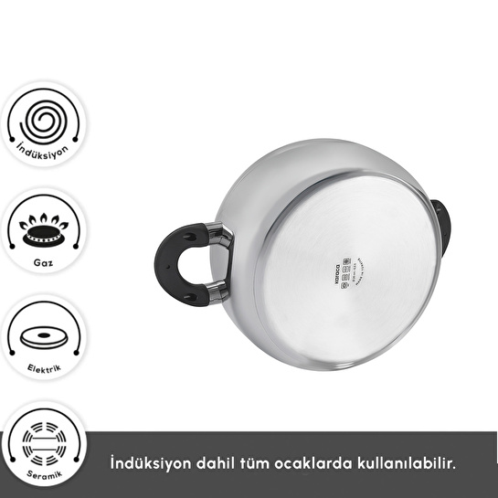 Karaca Powersteel 316+ Fuji İndüksiyon Tabanlı 8 Parça Çelik Tencere Seti