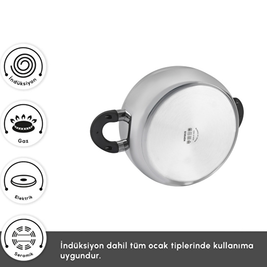 Karaca Powersteel 316+ Fuji İndüksiyon Tabanlı 8 Parça Çelik Tencere Seti