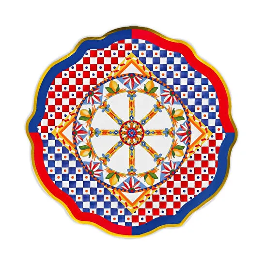 Baci Milano Dolce Vita Çok Renkli Yemek Tabağı 27 Cm