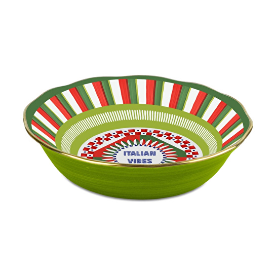 Baci Milano Dolce Vita Geometries Meyve Kasesi 18 cm Porselen