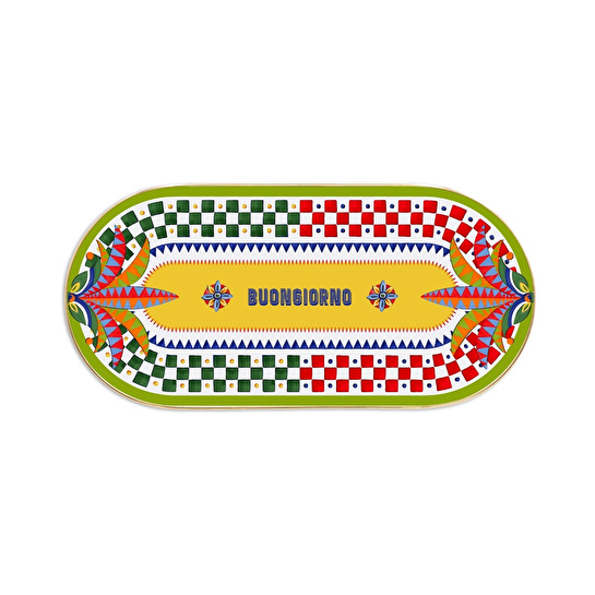 Baci Milano Dolce Vita Oval Tepsi 32 cm Porselen
