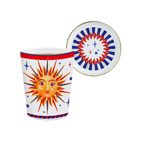 Baci Milano Dolce Vita Sun Kapaklı Kupa 9 cm Porselen