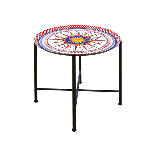 Baci Milano Dolce Vita Metal Katlanabilir Portatif Sehpa 45cm