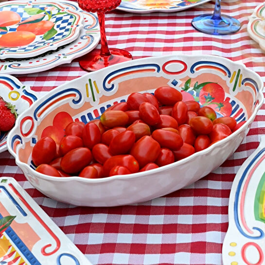 Baci Milano Dolce Vita Oval Servis Kasesi 33 cm, Melamin