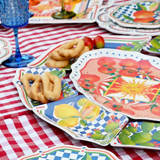 Baci Milano Dolce Vita 7 Parça Meze Tabağı Çok Renkli