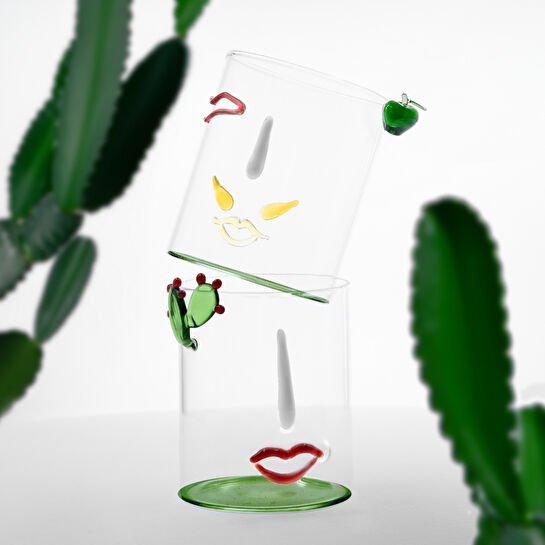 Baci Milano Romeo&Giulietta 2'li Bardak Seti Cam Yeşil 370 ML