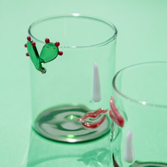 Baci Milano Romeo&Giulietta 2'li Bardak Seti Cam Yeşil 370 ML