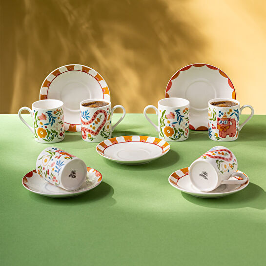 Emsan Cheerful 6'lı Kahve Fincan Takımı 100 ml