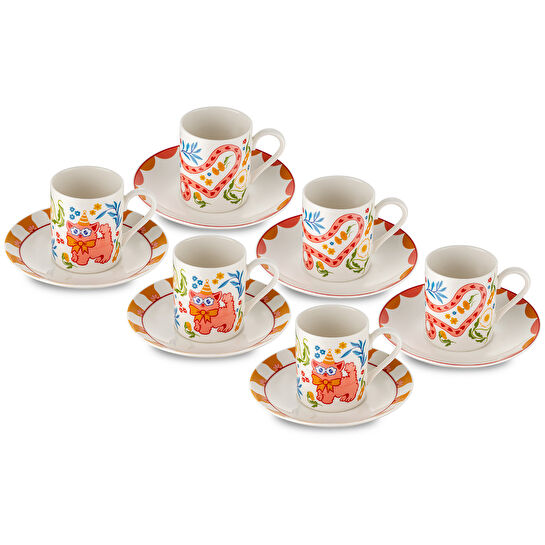 Emsan Cheerful 6'lı Kahve Fincan Takımı 100 ml