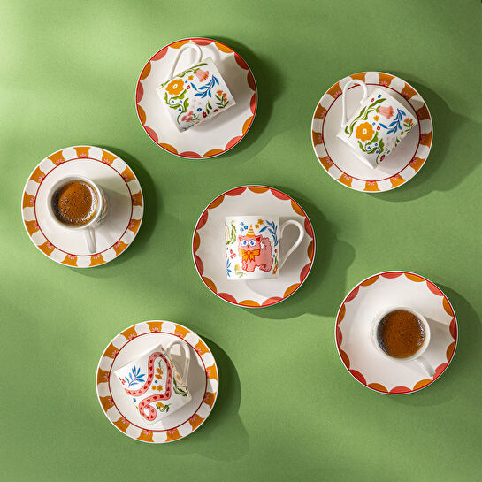 Emsan Cheerful 6'lı Kahve Fincan Takımı 100 ml