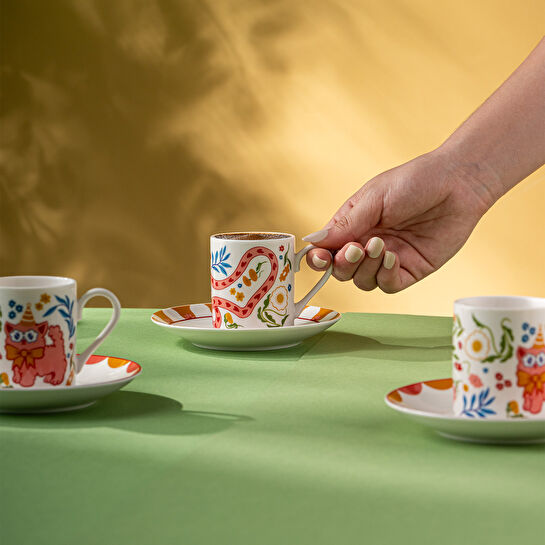 Emsan Cheerful 6'lı Kahve Fincan Takımı 100 ml