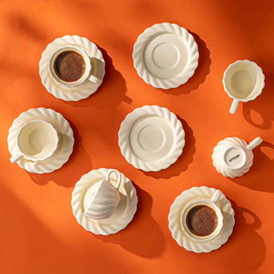 Emsan Sunshine 6'lı Kahve Fincan Takımı 80 ml