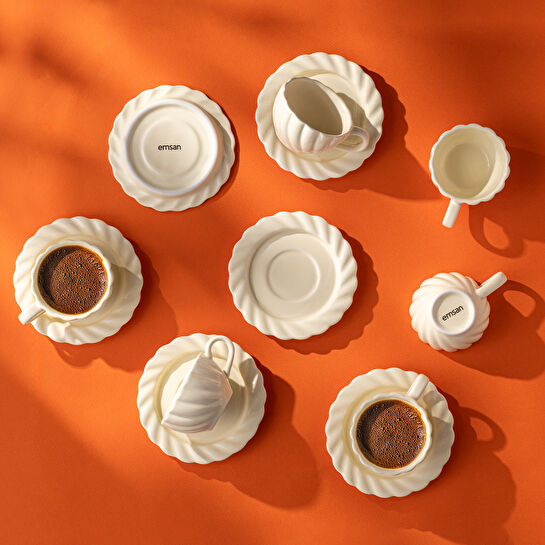 Emsan Sunshine 6'lı Kahve Fincan Takımı 80 ml