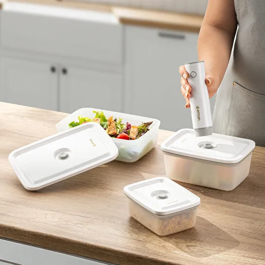 Emsan Freshlock Vakum Makineli 3'lü Saklama Kabı