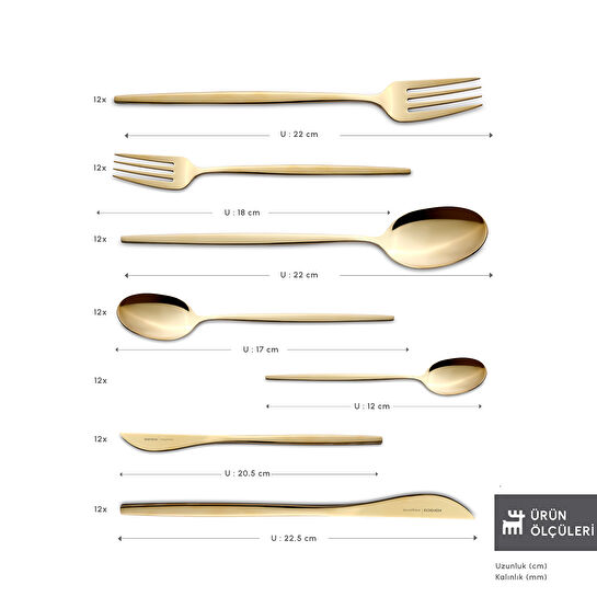 Karaca Camille 12 Kişilik 84 Parça Çatal Kaşık Bıçak Takımı