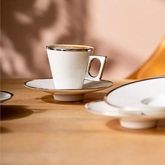 Emsan Zen 6'lı Kahve Fincan Takımı Platin 80 ml