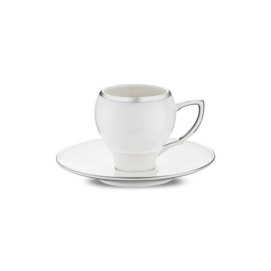 Emsan Florea 6'lı Kahve Fincan Takımı Platin 90 ml