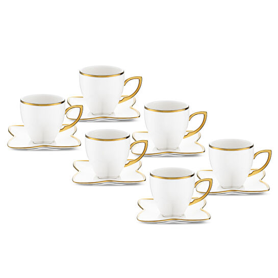 Emsan Kardelen 6'lı Kahve Fincan Takımı Gold 90 ml