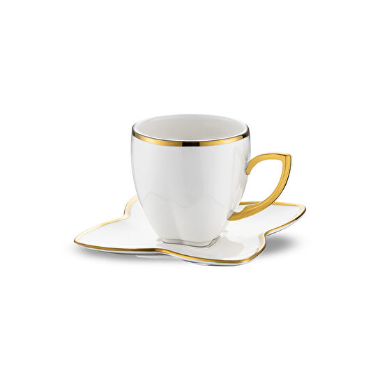 Emsan Kardelen 6'lı Kahve Fincan Takımı Gold 90 ml