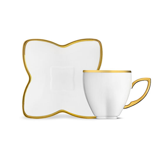 Emsan Kardelen 6'lı Kahve Fincan Takımı Gold 90 ml