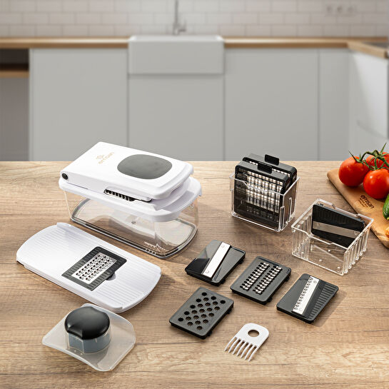 Emsan Smart Hazneli Doğrayıcı Beyaz 10 Parça
