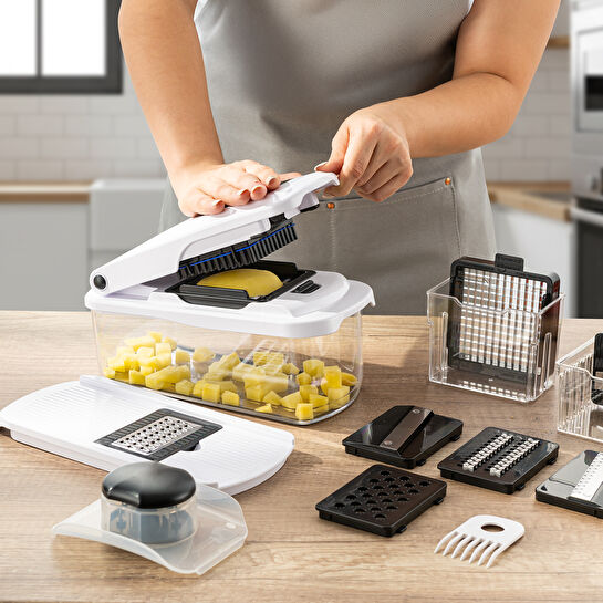 Emsan Smart Hazneli Doğrayıcı Beyaz 10 Parça