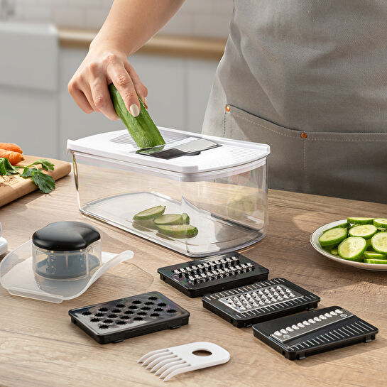 Emsan Smart Hazneli Doğrayıcı Beyaz 10 Parça