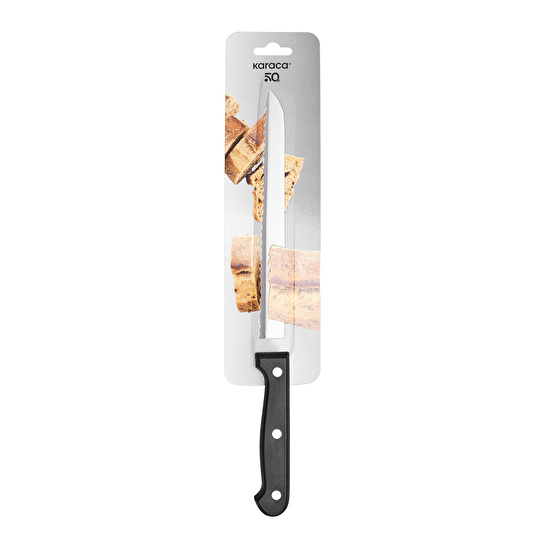 Karaca Gusso Tırtıklı Ekmek Bıçağı Siyah