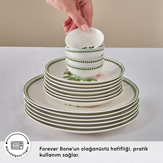 Karaca Forever Bone Rosalinda 26 Parça 6 Kişilik Kahvaltı Takımı
