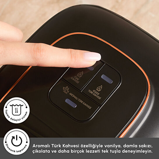 Karaca Hatır Neo Inox Çelik Cezveli Türk Kahve Makinesi Bronze