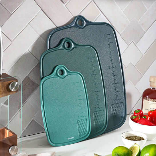 Karaca Triocut 3'lü Kesme Tahtası Yeşil