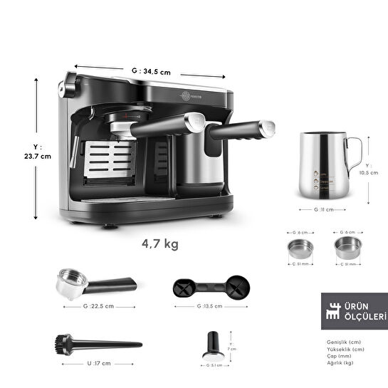 Karaca Hatır Perfetto Espresso ve Türk Kahvesi Makinesi