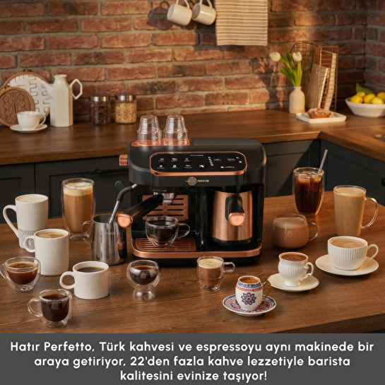 Karaca Hatır Perfetto Espresso ve Türk Kahvesi Makinesi Copper