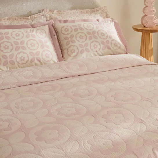 Karaca Home Shayla Pembe Baskılı Müslin Pike Takımı