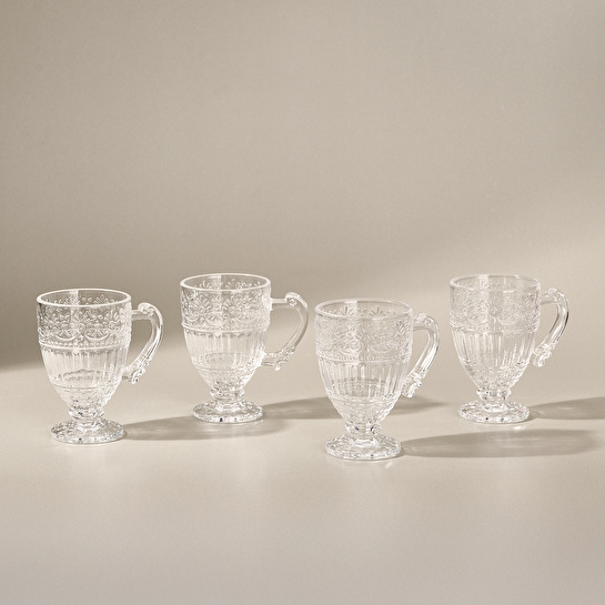 Karaca Leyla 4 Kişilik Çay Fincan Seti 190 ml