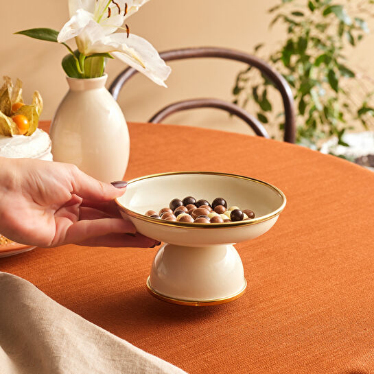 Karaca Viyan Emaye Ayaklı Sunumluk 14 cm