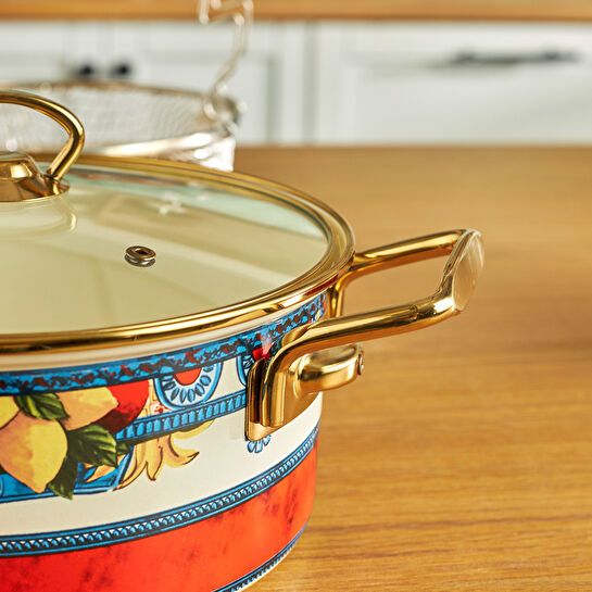 Karaca Amalfi Emaye Kızartma Tenceresi 22 cm