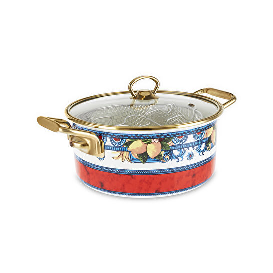 Karaca Amalfi Emaye Kızartma Tenceresi 22 cm