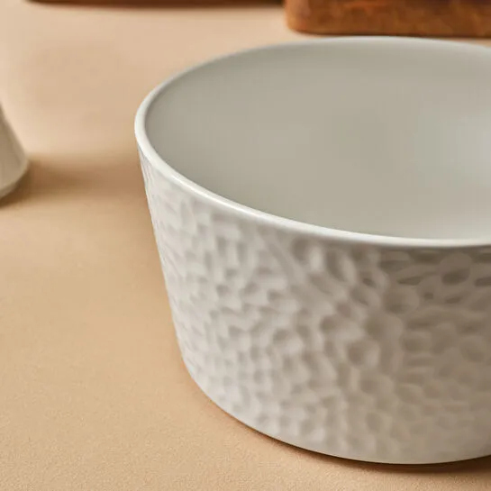 Karaca x Refika Bembeyaz Yuvarlak Salata Kasesi 20 cm