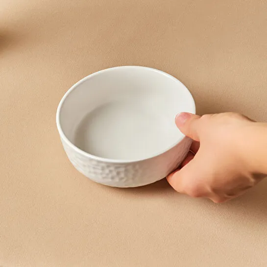 Karaca x Refika Bembeyaz Yuvarlak Kase 13 cm