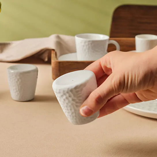 Karaca x Refika Bembeyaz Yuvarlak Biberlik 6 cm