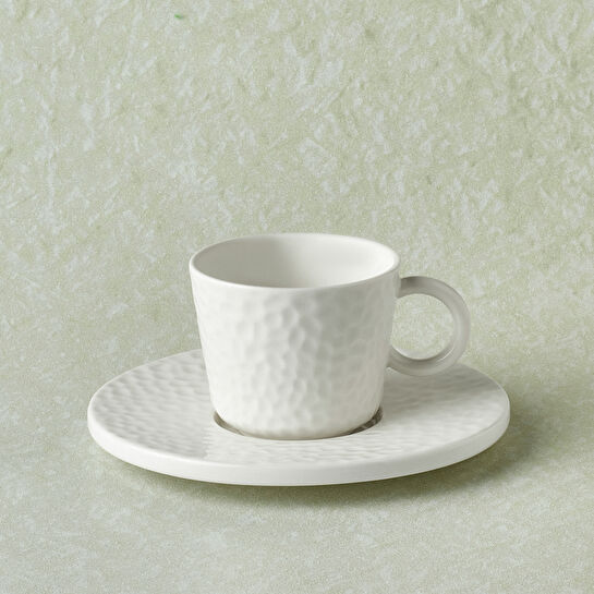 Karaca x Refika Bembeyaz Yuvarlak Tabaklı Çay Fincanı 200 ml