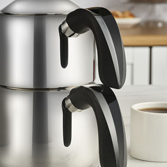 Karaca Laris Mini Boy İndüksiyon Tabanlı Çaydanlık Takımı Siyah